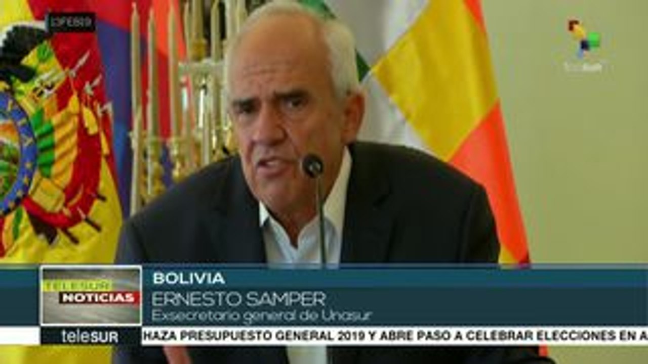 Bolivia y Samper analizan alternativas para reactivar Unasur