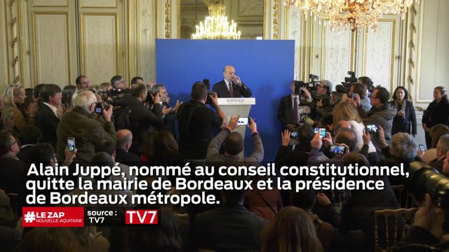 Alain Juppé, nommé au conseil constitutionnel, quitte la mairie de Bordeaux et la présidence de Bordeaux Métropole.