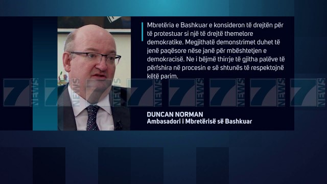 PROTESTA E 16 SHKURTIT, AMBASADORET THIRRJE KUNDER DHUNES - News, Lajme - Kanali 7