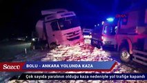 Bolu-Ankara yolu kapandı