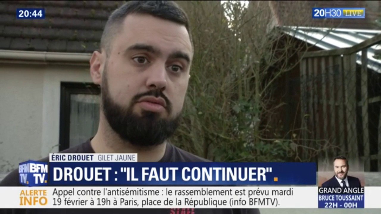 Éric Drouet: "Il faut que les gilets jaunes continuent à avancer"
