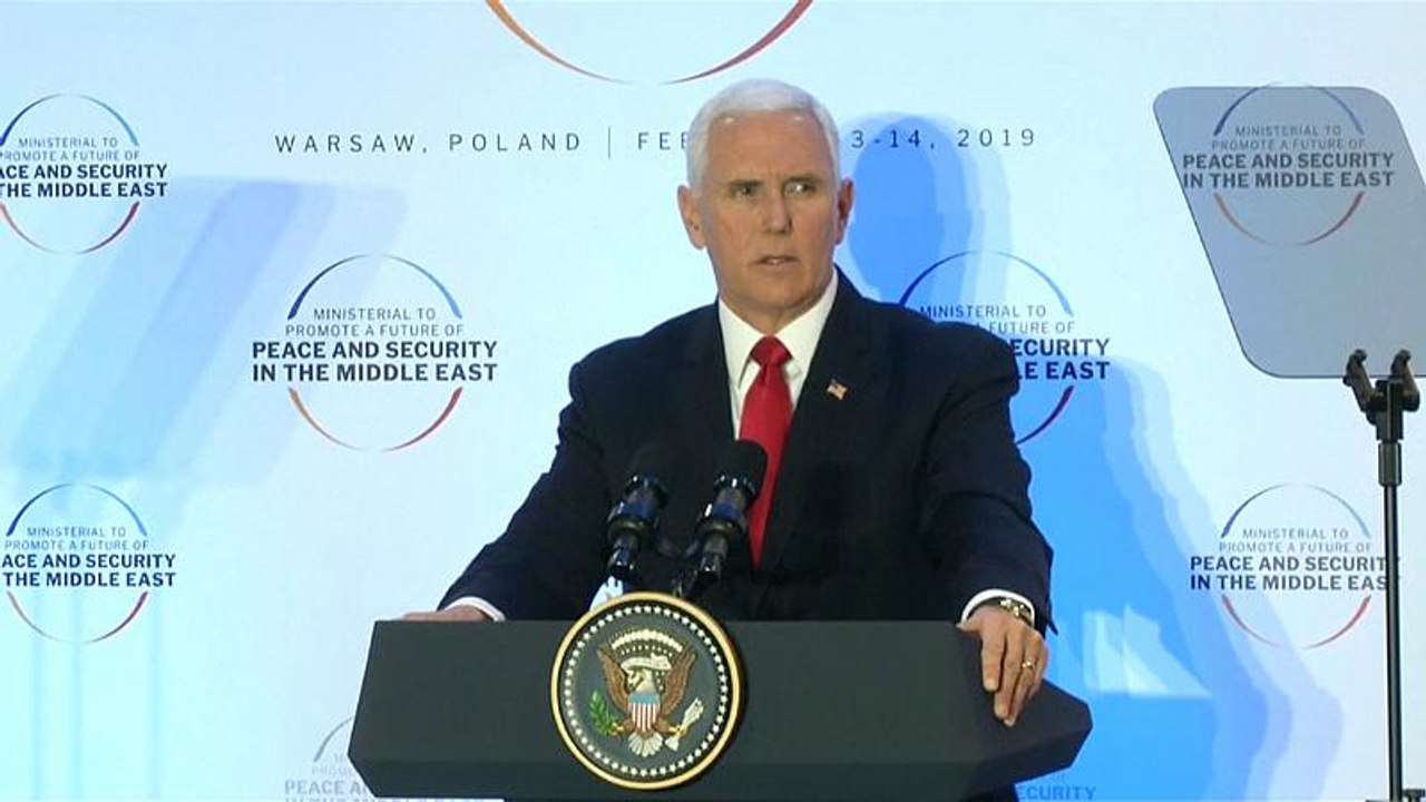 Nahostkonferenz: Pence kritisiert europäische Partner