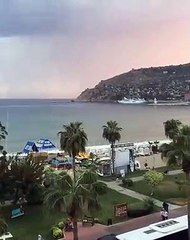 Alanya'da batan güneş manzarası