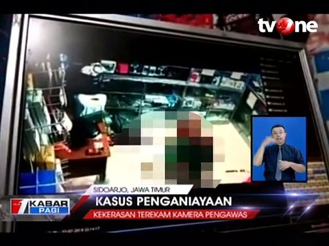 Penganiayaan Penjaga Konter HP Terekam CCTV