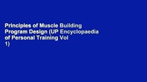 Principles of Muscle Building Program Design (UP Encyclopaedia of Personal Training Vol 1)