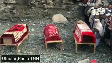 The funeral prayers of martyr workers were made in Bajaur, thousands of people attended