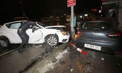Beşiktaş'ta feci kaza: 4 yaralı