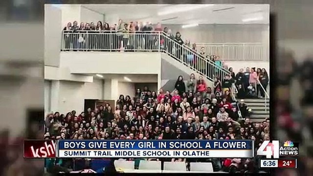 Three Middle School Boys Buy Valentine Flowers For All Female Students And Teachers