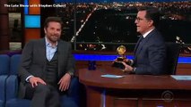 Bradley Cooper Wasn't There to Pick up His Grammy so Stephen Colbert Did the Honors