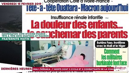 Le Titrologue du 15 Février 2019 : Après sa démission, Soro se dresse déjà contre Ouattara