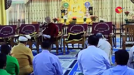 သမၼတ (ၿငိမ္း) ဦးသိန္းစိန္ မဟာဂႏၶာရံုေက်ာင္းတိုက္ ကတၱရာလမ္းအတြက္ ၁၅၇ သိန္းက်ပ္ လွဴဒါန္း (႐ုုပ္/သံ)