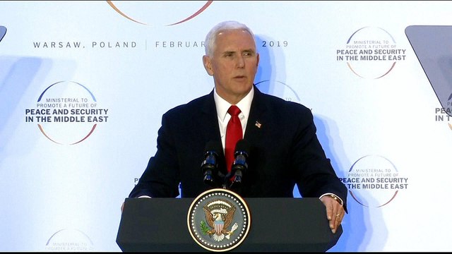 Middle East conference: Pence urges EU to quit Iran nuclear deal