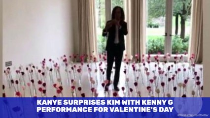 Kanye Surprises Kim With Kenny G Performance for Valentine's Day