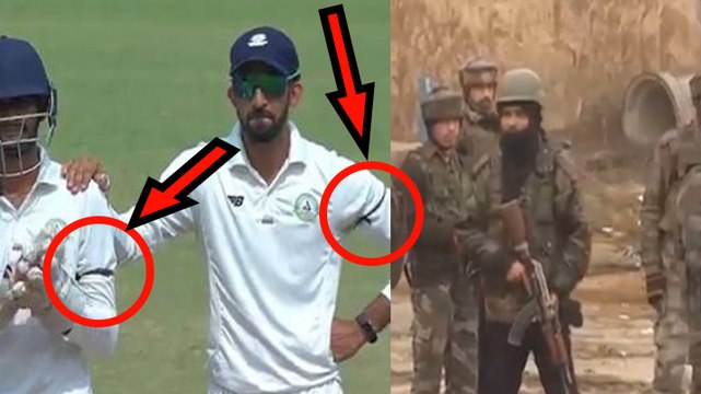 ராணுவ வீரர்களுக்கு மரியாதை செய்த இந்திய கிரிக்கெட் வீரர்கள்