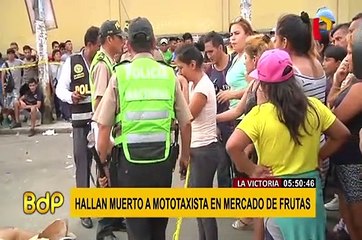 La Victoria: hallan cadáver de hombre frente al Mercado de Frutas