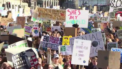 Kids protest for climate awareness in London