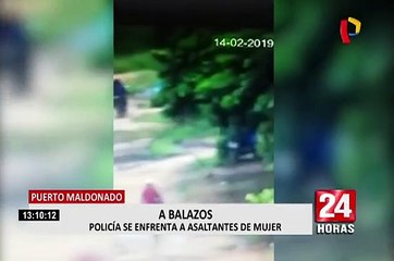 Puerto Maldonado: policía captura a dos delincuentes tras balacera