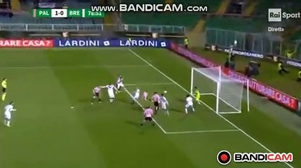 Goal Nestorovski (1-0) Palermo  vs	Brescia Calcio