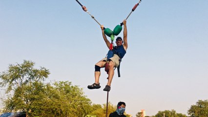 Human Slingshot - Real Angry Birds & 200ft. Bungy Jump - Pattaya Thailand