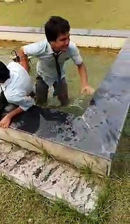 boys will be boys at end of term for holidays!