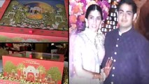 அம்பானி வீடு கல்யாணபத்திரிகை Invitation of Mukesh Ambani's son Akash Ambani & Shloka Mehtas Wedding