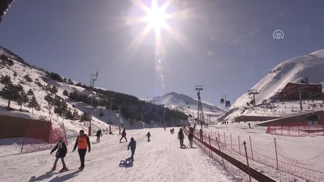 Palandöken'de Hafta Sonu Yoğunluğu