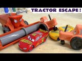 Hot Wheels Pixar Cars Mcqueen Tractor Escape with DC Comics Justice League and Marvel Avengers 4 Superheroes Mattel Cars vs. Jackson Storm and Driver Funling