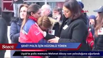 Polis memuru Mehmet Aksoy son yolculuğuna uğurlandı