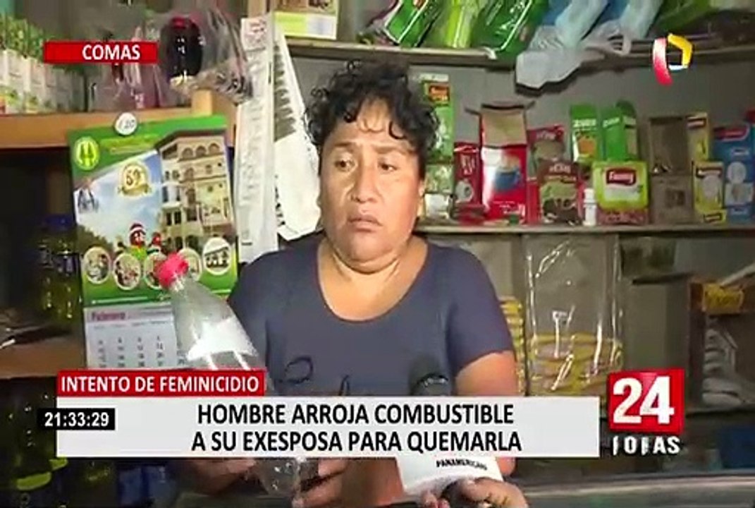 Sujeto que roció gasolina a su exesposa sería denunciado por tentativa de feminicidio