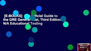 [E-BOOKS]  The Official Guide to the GRE General Test, Third Edition by N/A Educational Testing