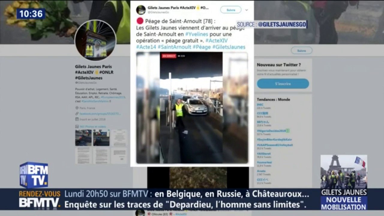Des gilets jaunes lancent une opération "péage gratuit" à Saint-Arnoult-en-Yvelines