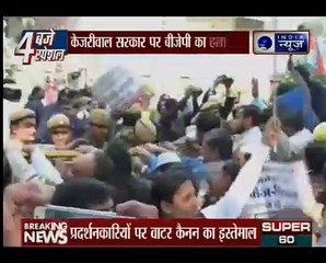 BJP protests against Kejriwal over alleged transport permit scam