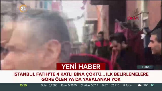 #SONDAKİKA Fatih'te bina çöktü