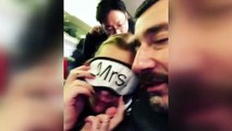 Yunus Günçe ve eşi Işık Selin Günçe'den uçakta business esprisi