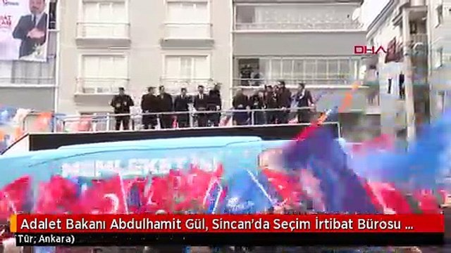 Adalet Bakanı Abdulhamit Gül, Sincan'da Seçim İrtibat Bürosu Açılışına Katıldı