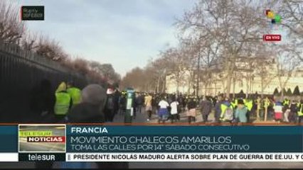 "Chalecos amarillo"s marchan por decimocuarta semana en Francia