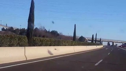 Puente de la A-68 en Tudela destrozado por un camión