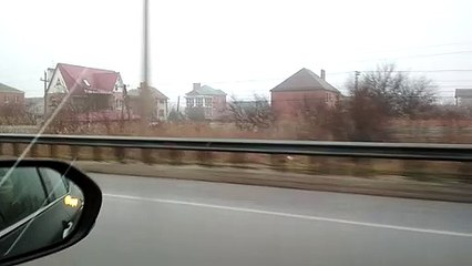 UFO Car Driving down Highway