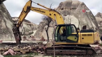 Kapadokya’da Otel Yıkımları Yeniden Başladı