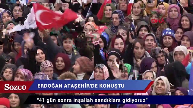 Erdoğan Ataşehir’de miting düzenledi