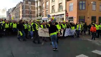 Le cortège lillois pour l'acte 14 des gilets jaunes, samedi 16 février 2019
