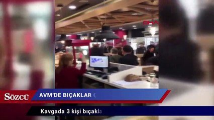 AVM’de bıçaklar çekildi! O anlar kameralara yansıdı