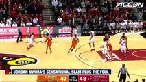 Louisville's Jordan Nwora Dunks Hard And Gets The Foul vs. Clemson