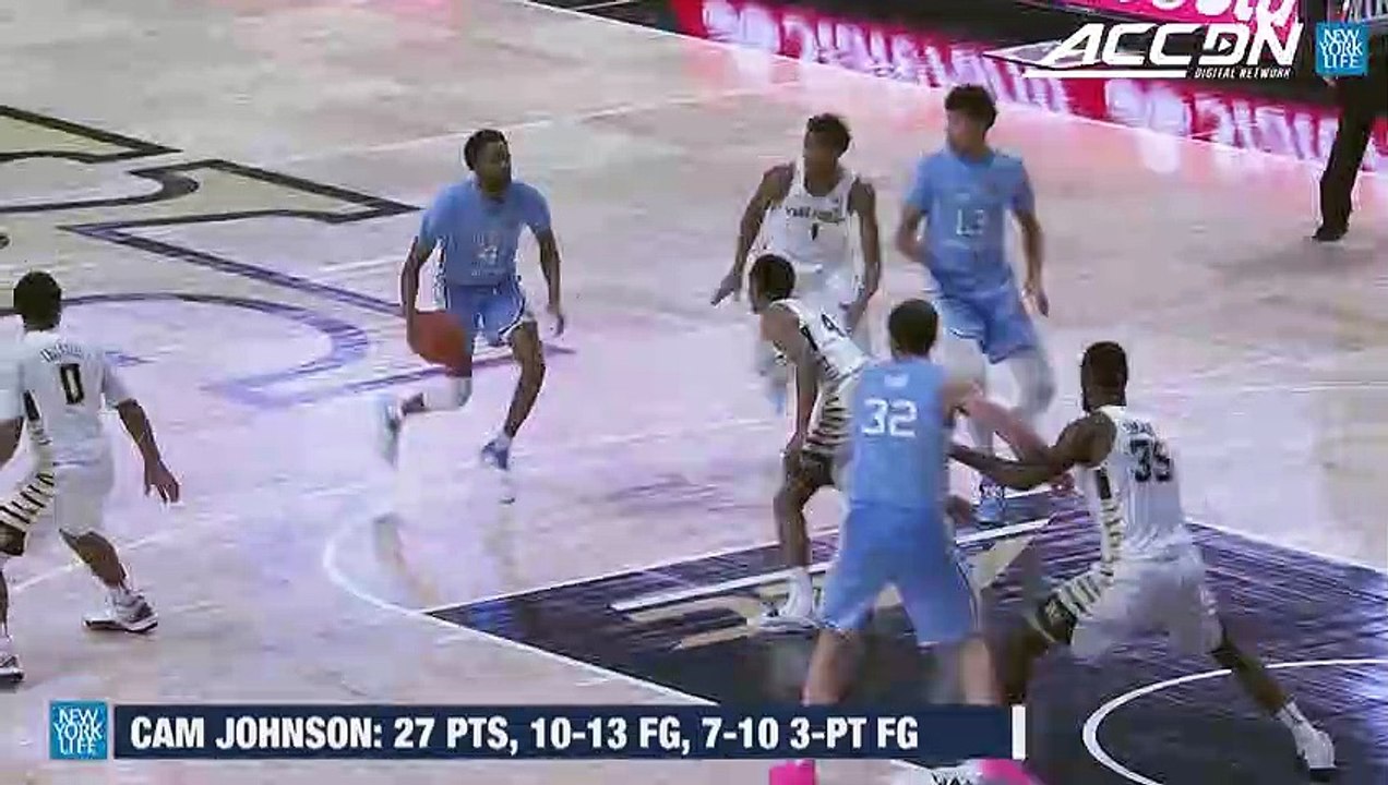 UNC's Cam Johnson: 27 Pts, 7-10 3-PT FG vs. Wake Forest
