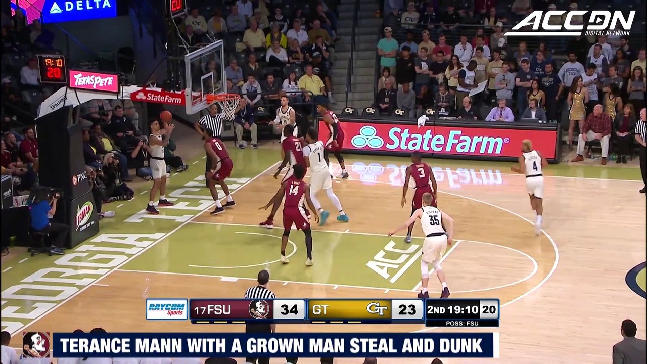 Florida State's Terance Mann With A Grown Man Steal And Dunk