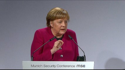 Merkel, Pence clash on Iran deal at Munich conference