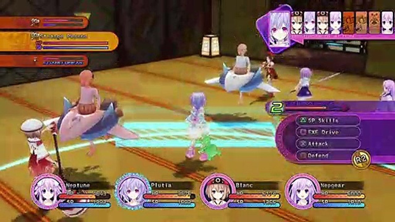 Hyperdimension Neptunia Victory - Combate