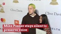 Singer Mike Posner Stays Silent To Protect His Voice