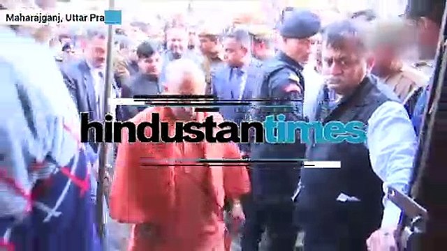 Yogi Adityanath meets family of slain CRPF soldier in Maharajganj