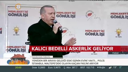 Cumhurbaşkanı Erdoğan'dan askerlik sistemi açıklaması